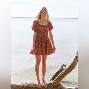 ULLA JOHNSON Juniper Puff Sleeve Dress Sz 12